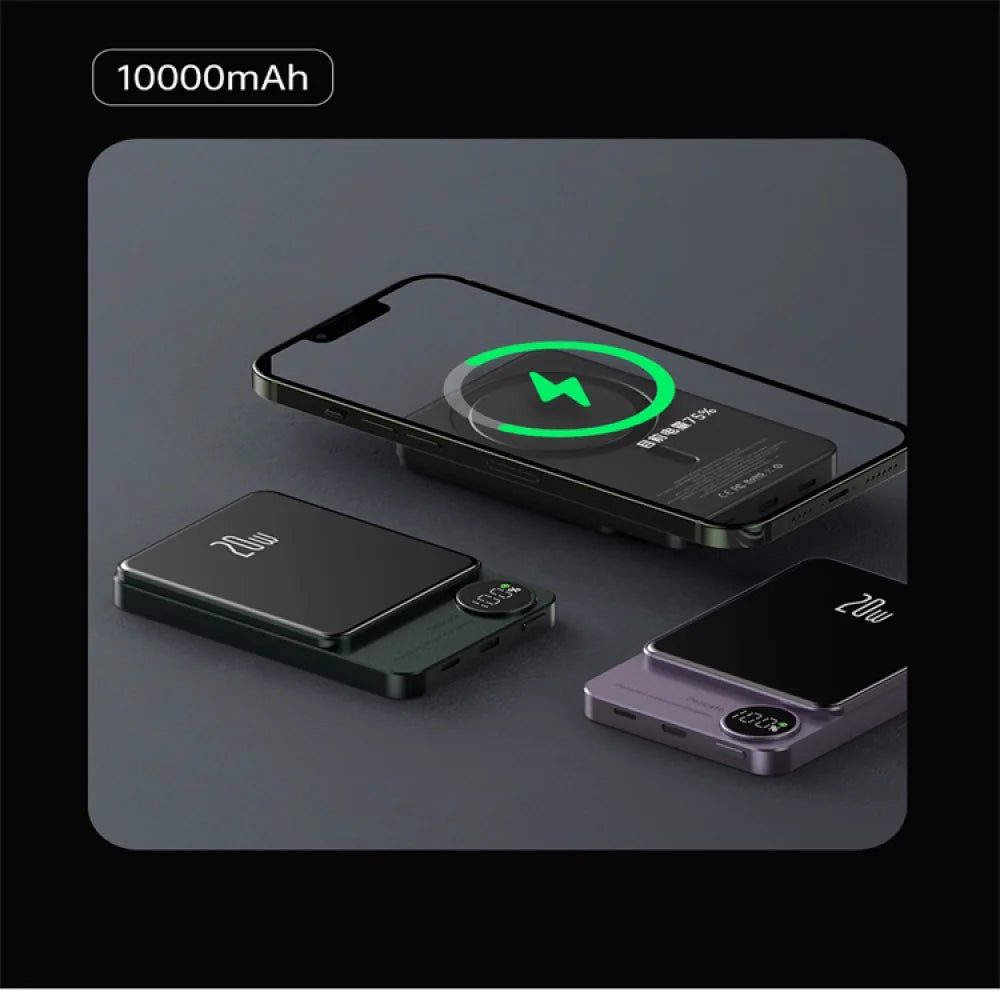 10000Mah Alloy for Magsafe Power Bank Magnetic Power Bank Wireless Fast Charger for Iphone 15 14 13 12 11 Backup Battery for Magsafe